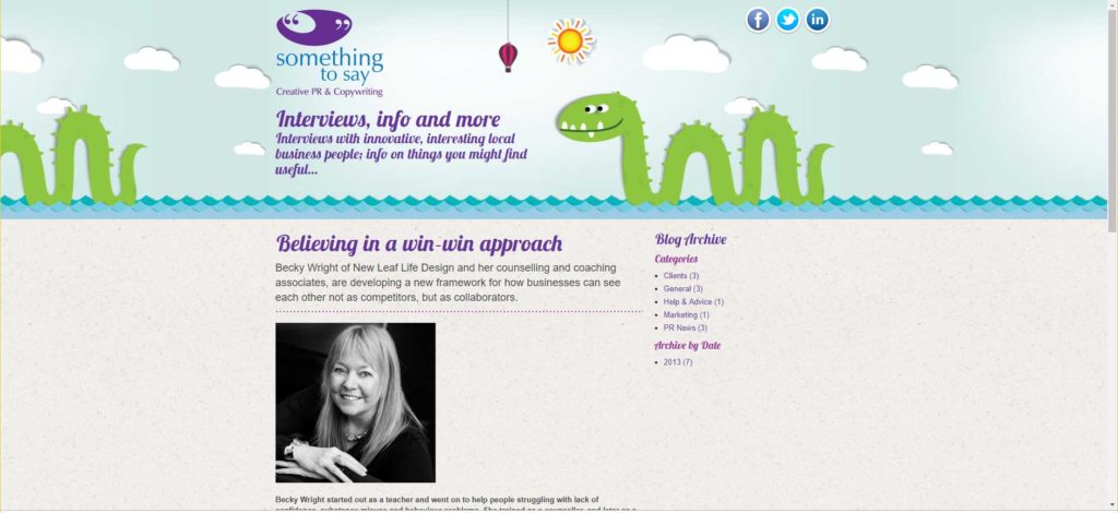 Sat something PR about Becky Wright