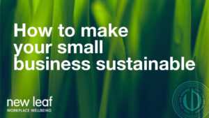 how to make your small business sustainable